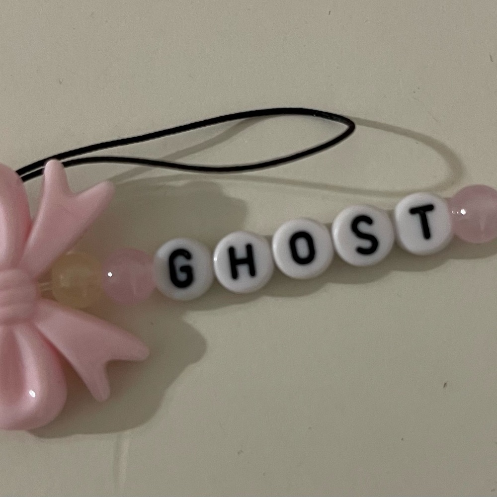 Pink Bow Ghost Keychain